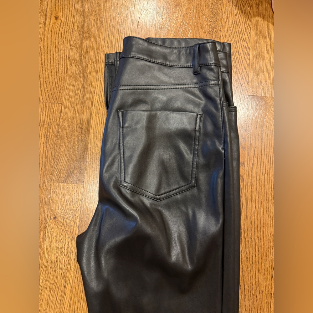 Zara faux leather jeans straight size 38/4
